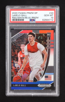 Lamelo Ball 2020-21 Panini Prizm Draft Picks Prizms Red White and Blue #43 RC (PSA 10) at PristineAuction.com