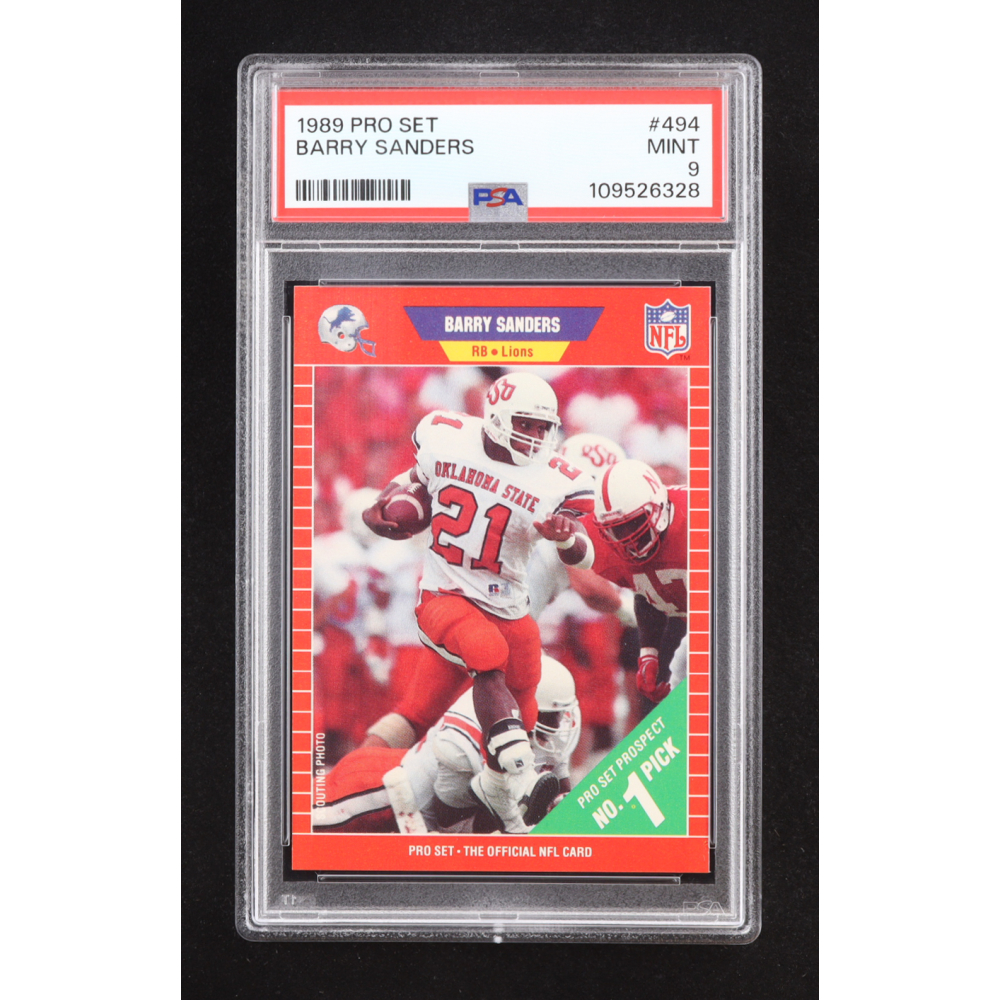 Barry Sanders 1989 Pro Set #494 RC (PSA 9) at PristineAuction.com