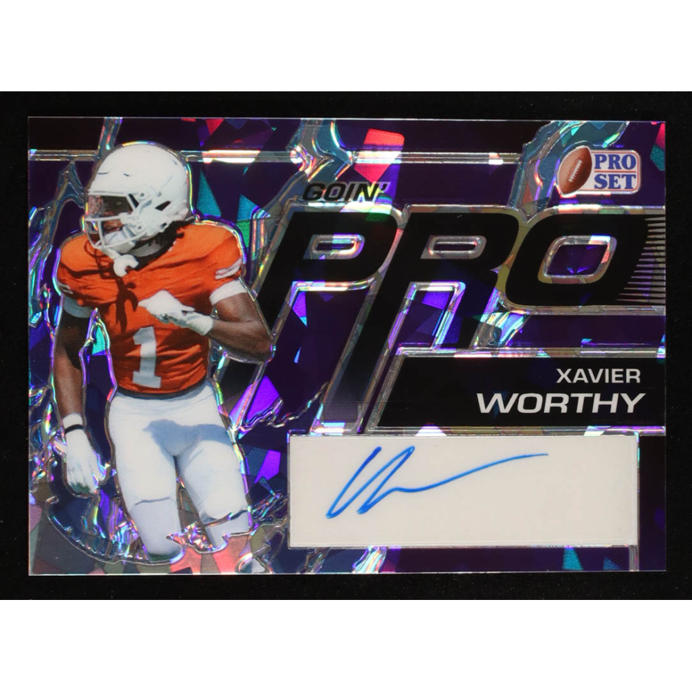 Xavier Worthy 2023 Leaf Pro Set Goin' Pro Prismatic Black #GPXW1 #5/7 RC at PristineAuction.com