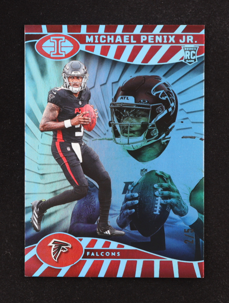 Michael Penix Jr. 2024 Panini Illusions Trophy Collection Platinum #4 RC #2/5