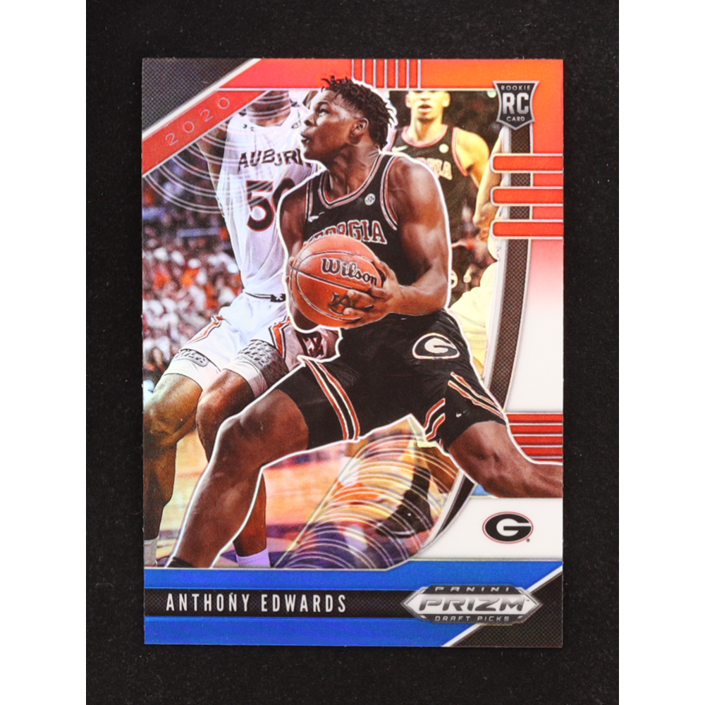 Anthony Edwards 2020-21 Panini Prizm Draft Picks Prizms Red White and Blue #1 RC at PristineAuction.com
