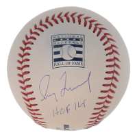 Greg Maddux Signed OML Hall of Fame Logo Baseball Inscribed "HOF 14" (JSA) at PristineAuction.com