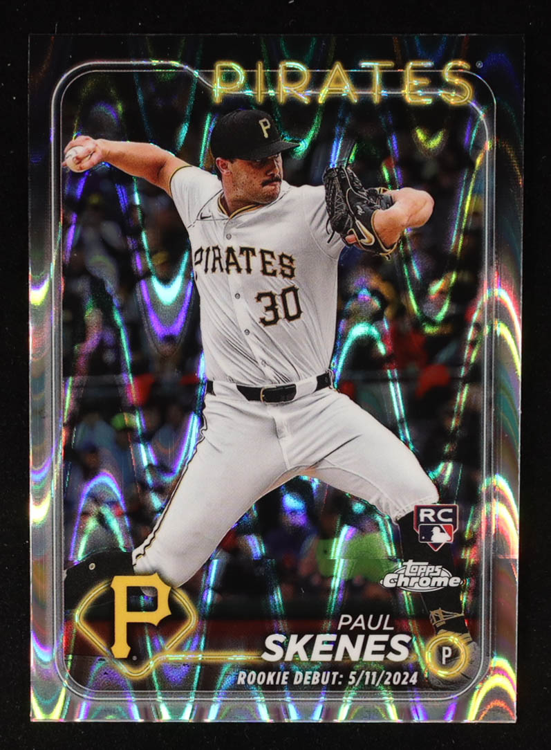 Paul Skenes 2024 Topps Chrome Update Raywave Refractor #USC27 RC at PristineAuction.com Paul Skenes 2024 Topps Chrome Update Raywave Refractor #USC27 RC at PristineAuction.com