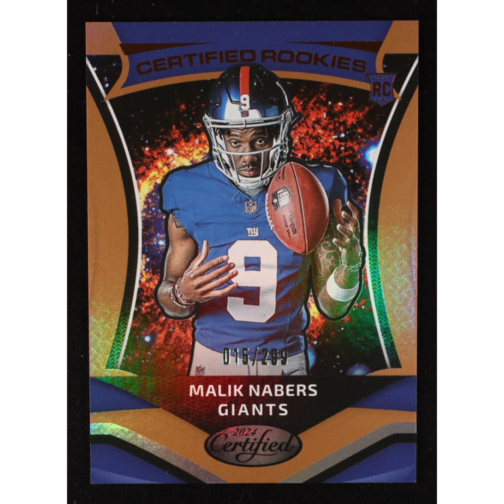 Malik Nabers 2024 Certified Certified Rookies Mirror Bronze #7 #15/299 RC at PristineAuction.com