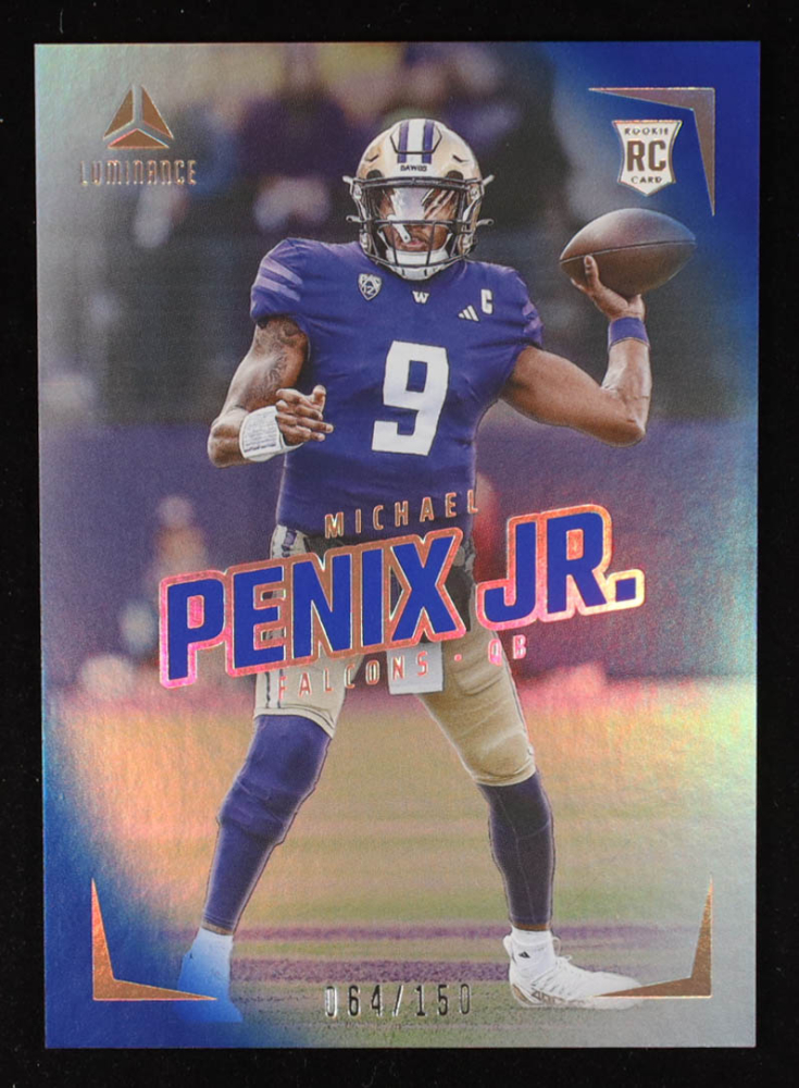 Michael Penix Jr. 2024 Panini Luminance Blue #136 #64/150 RC