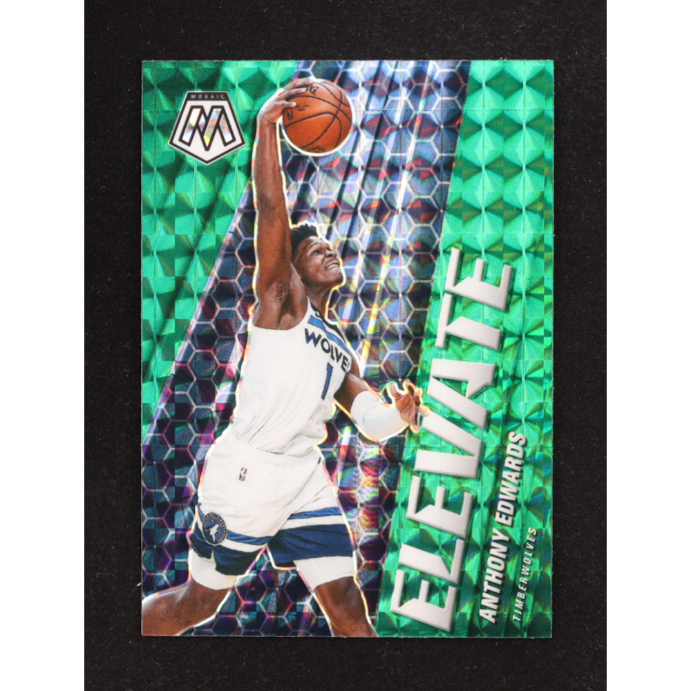 Anthony Edwards 2020-21 Panini Mosaic Elevate Mosaic Green #12 RC at PristineAuction.com