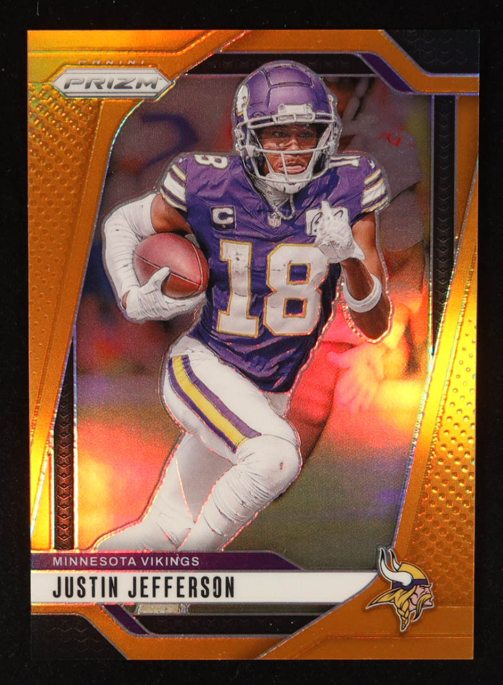 Justin Jefferson 2024 Panini Prizm Prizms Orange #187 #56/249