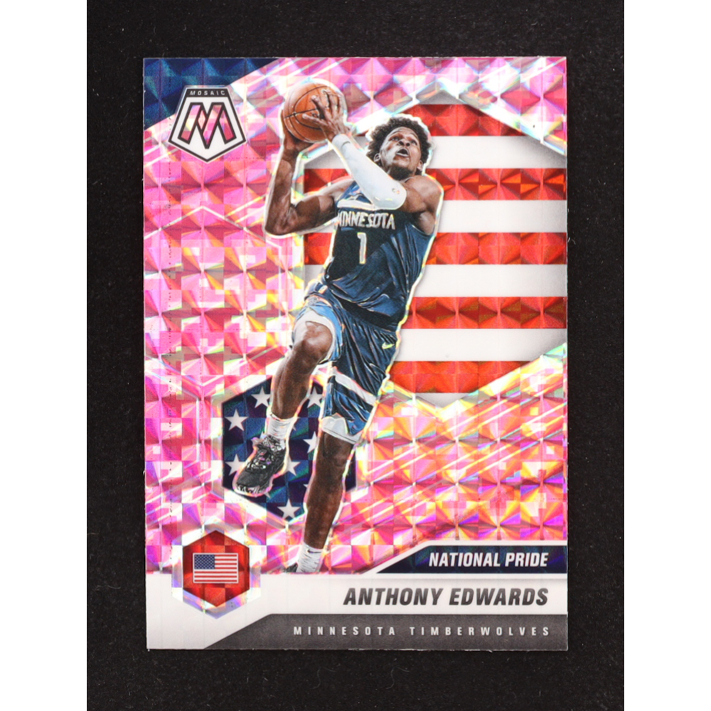 Anthony Edwards 2020-21 Panini Mosaic Mosaic Camo Pink #252 RC at PristineAuction.com
