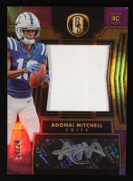 Adonai Mitchell 2024 Panini Gold Standard Rose Gold #255 JSY AU #24/24 RC at PristineAuction.com