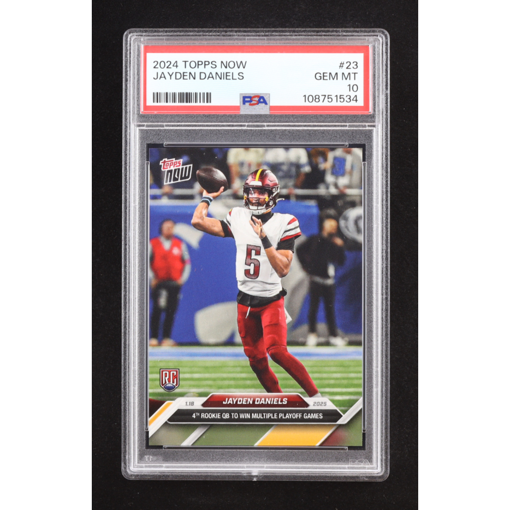 Jayden Daniels 2025 Topps Now #23 RC (PSA 10) at PristineAuction.com