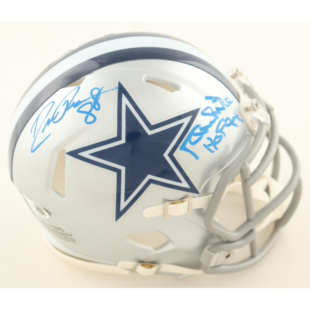 Drew Pearson & Randy White Signed Cowboys Speed Mini Helmet Inscribed ...