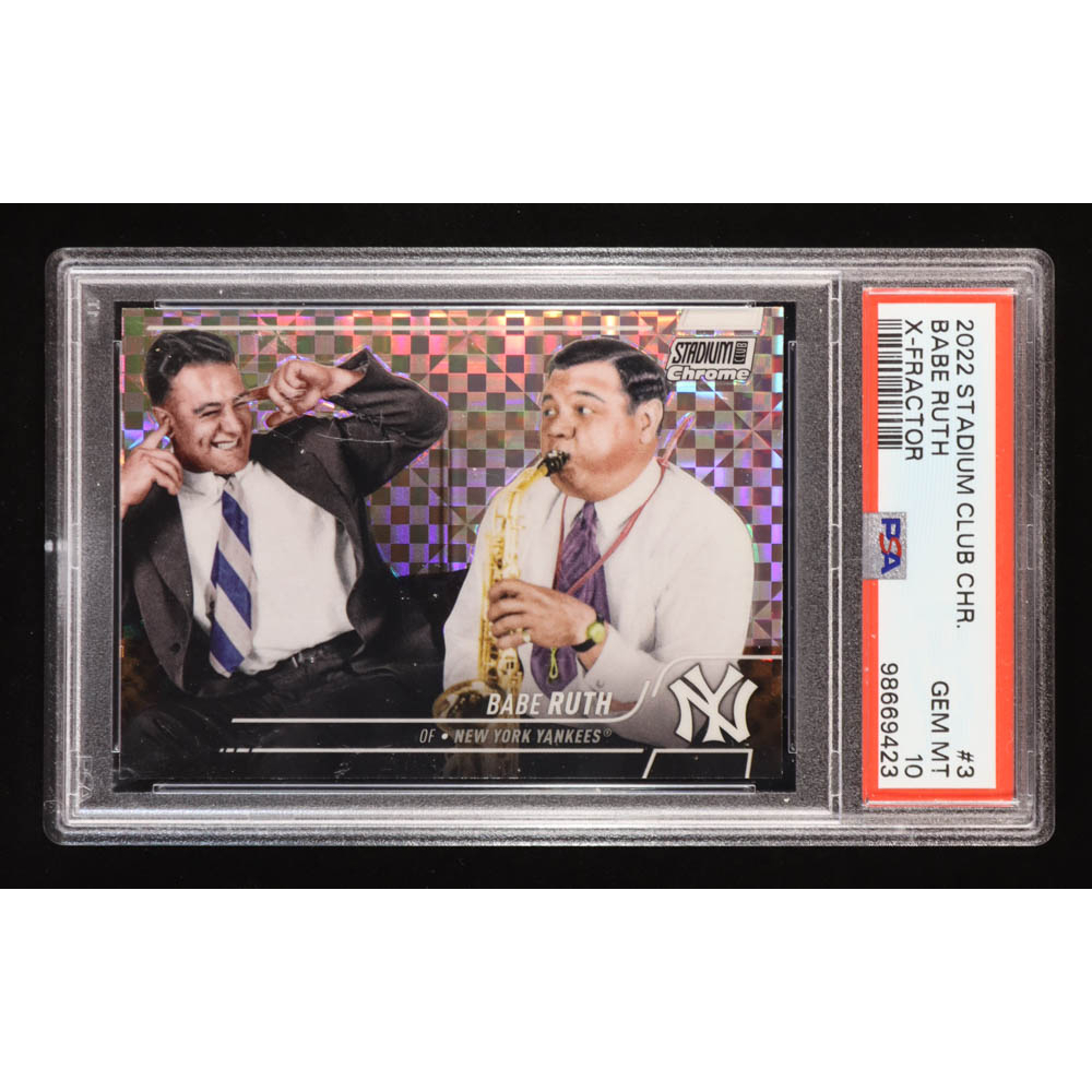 Babe Ruth 2022 Stadium Club Chrome X-Fractors #3 (PSA 10) at PristineAuction.com