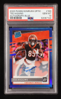 Tee Higgins 2020 Donruss Optic Rated Rookies Autographs Blue #160 RC #65/75 (PSA 10) at PristineAuction.com