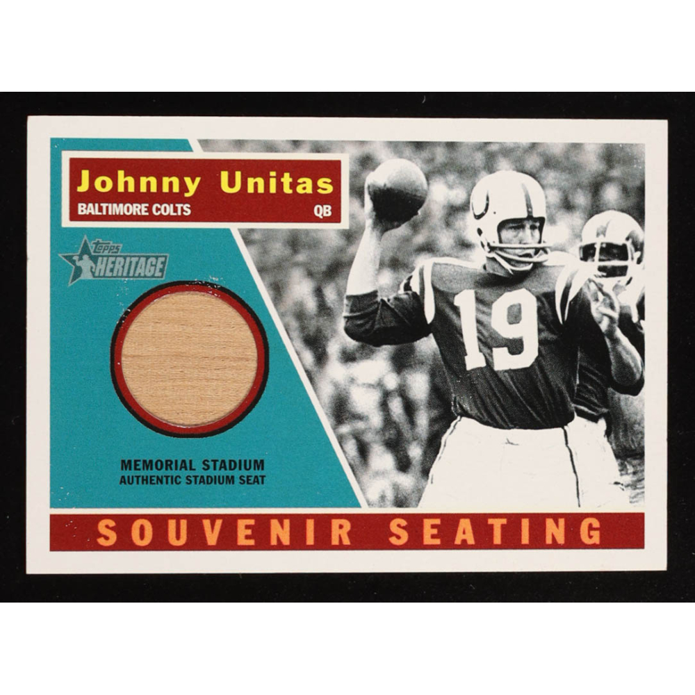 Johnny Unitas 2001 Topps Heritage Souvenir Seating #SS5 at PristineAuction.com