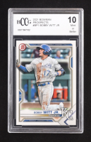Bobby Witt Jr. 2021 Bowman Chrome Mega Box #BP1 RC (BCCG 10) at PristineAuction.com