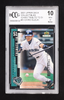 Ichiro Suzuki 2001 Upper Deck Collectibles Ichiro Tribute to 51 #I5 RC (BCCG 10) at PristineAuction.com