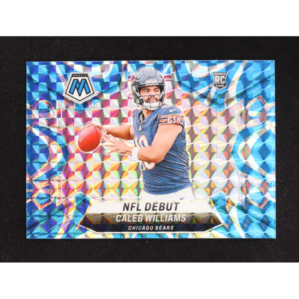 Caleb Williams 2024 Panini Mosaic NFL Debut Mosaic Reactive Blue #289 RC at PristineAuction.com
