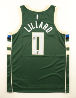 Damian Lillard Signed Bucks Nike Authentic Jersey (Beckett & Lillard) at PristineAuction.com