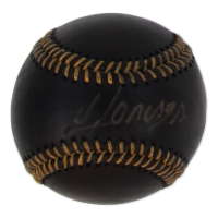 Yoan Moncada Signed Signed OML Black Leather Baseball (JSA) at PristineAuction.com