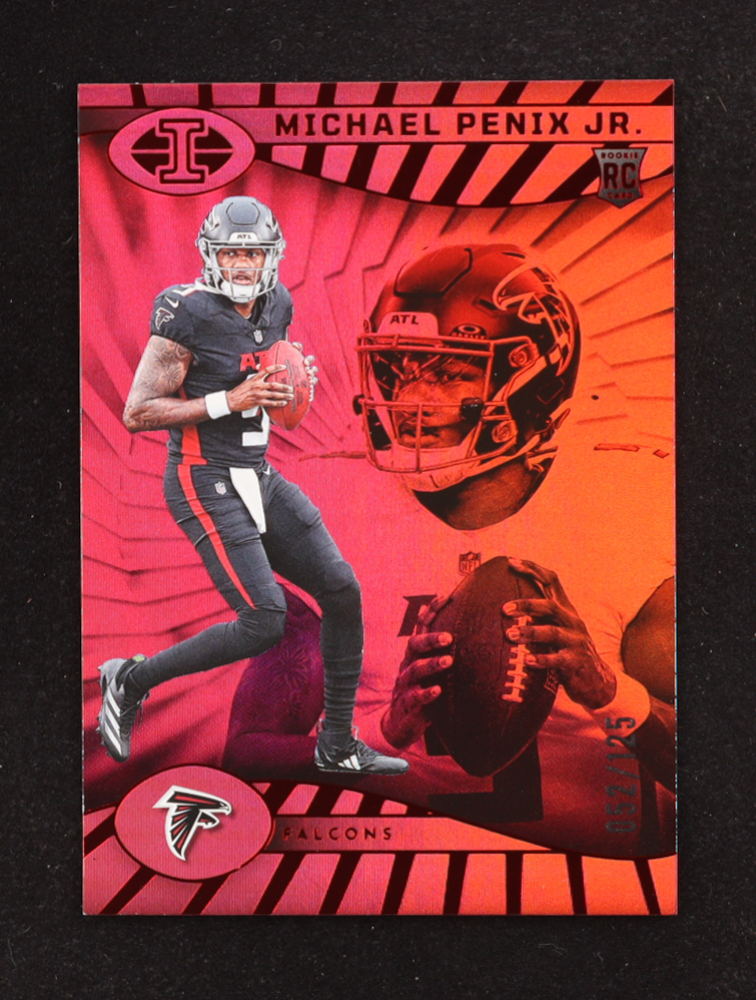 Michael Penix Jr. 2024 Panini Illusions Trophy Collection Ruby #4 RC #052/125
