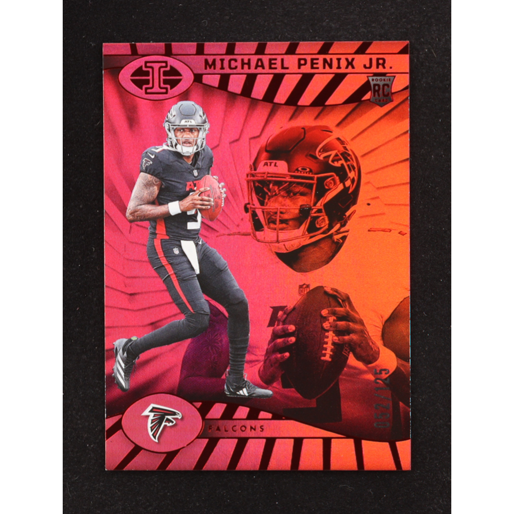 Michael Penix Jr. 2024 Panini Illusions Trophy Collection Ruby #4 RC #052/125 at PristineAuction.com