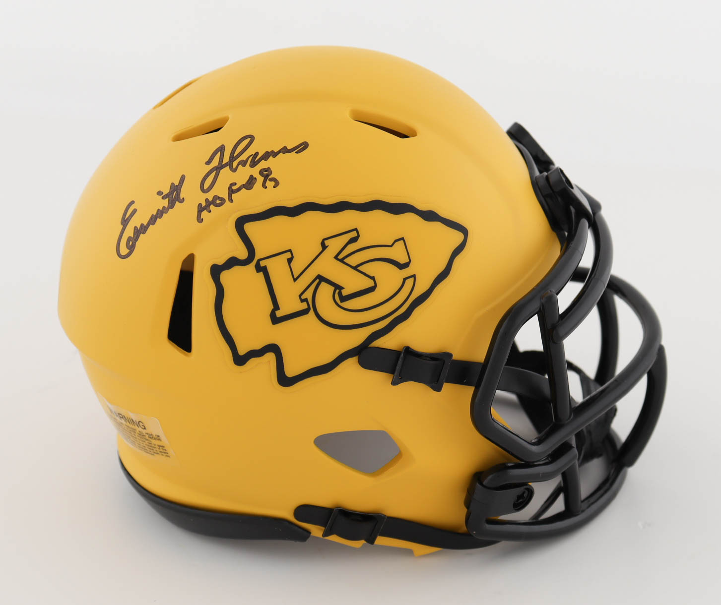 Emmitt Thomas Signed Chiefs Rave Alternate Speed Mini Helmet Inscribed "HOF '08" (JSA) at PristineAuction.com Emmitt Thomas Signed Chiefs Rave Alternate Speed Mini Helmet Inscribed "HOF '08" (JSA) at PristineAuction.com