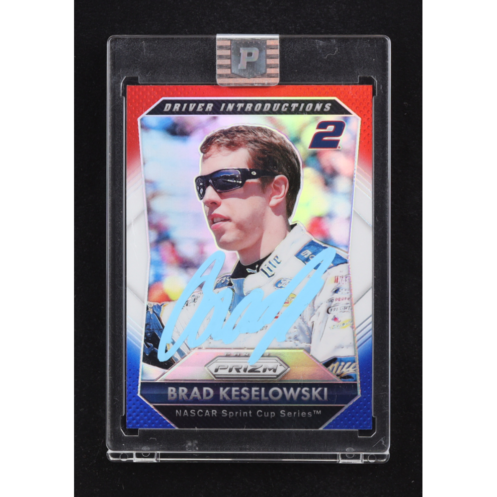 Brad Keselowski Signed 2016 Panini Prizm Prizms Red White and Blue #82 (PA) at PristineAuction.com