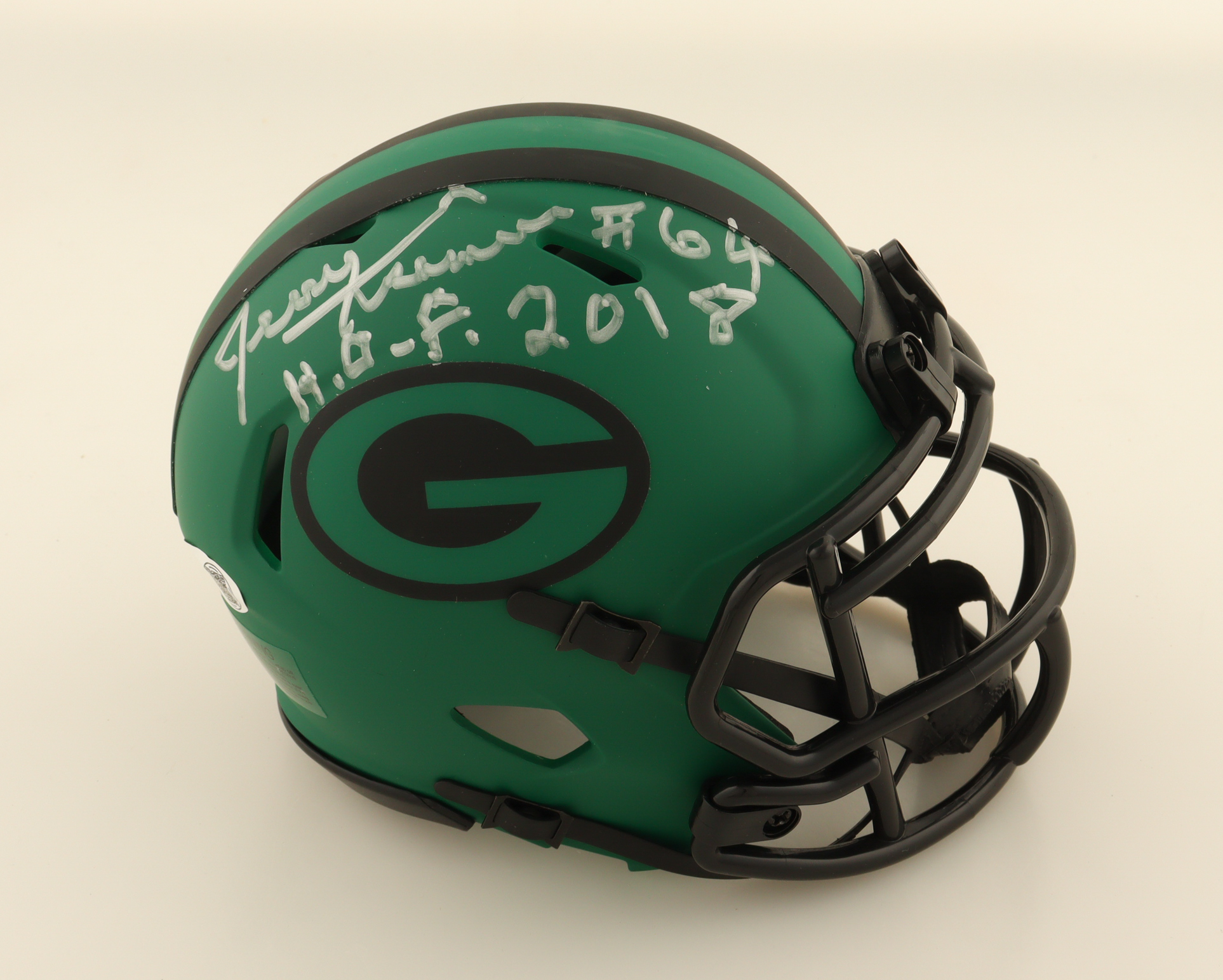 Jerry Kramer Signed Packers Rave Alternate Speed Mini Helmet Inscribed "H.O.F. 2018" (JSA) at PristineAuction.com Jerry Kramer Signed Packers Rave Alternate Speed Mini Helmet Inscribed "H.O.F. 2018" (JSA) at PristineAuction.com
