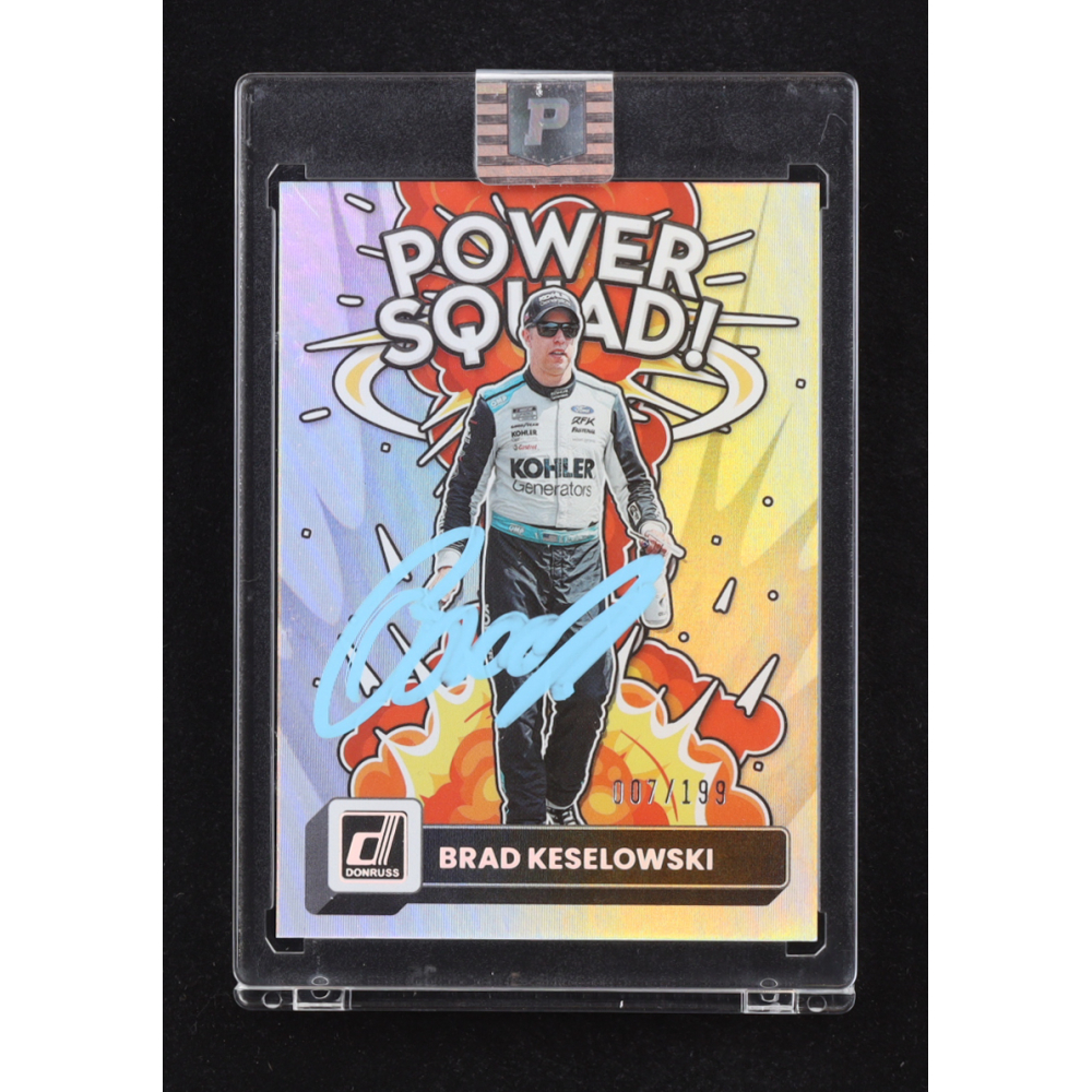 Brad Keselowski Signed 2023 Donruss Power Squad Holographic #7 #007/199 (PA) at PristineAuction.com