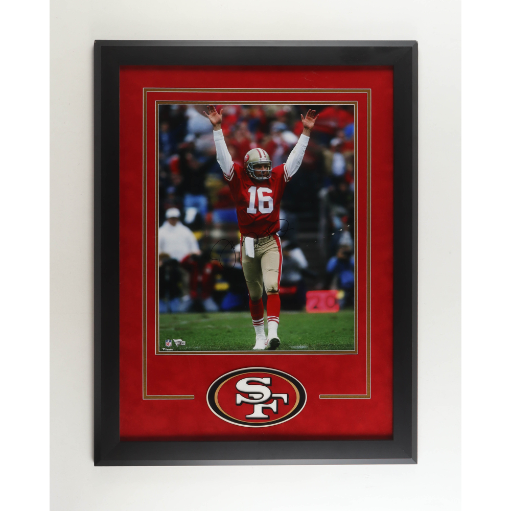 Joe Montana Signed 49ers Custom Framed Photo (Fanatics) at PristineAuction.com