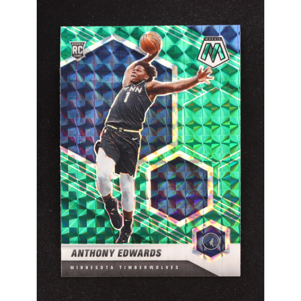 Anthony Edwards 2020-21 Panini Mosaic Mosaic Green #201 RC at PristineAuction.com
