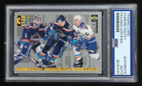 Zigmund Palffy Signed 1996-97 Collector's Choice #323 Bertuzzi / Fichaud / Palffy (PSA Authentic) at PristineAuction.com