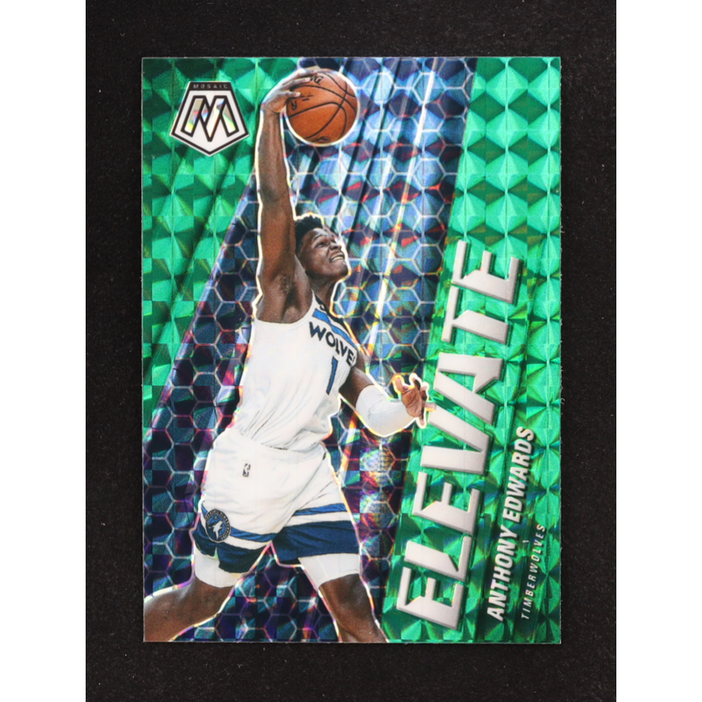 Anthony Edwards 2020-21 Panini Mosaic Elevate Mosaic Green #12 RC at PristineAuction.com