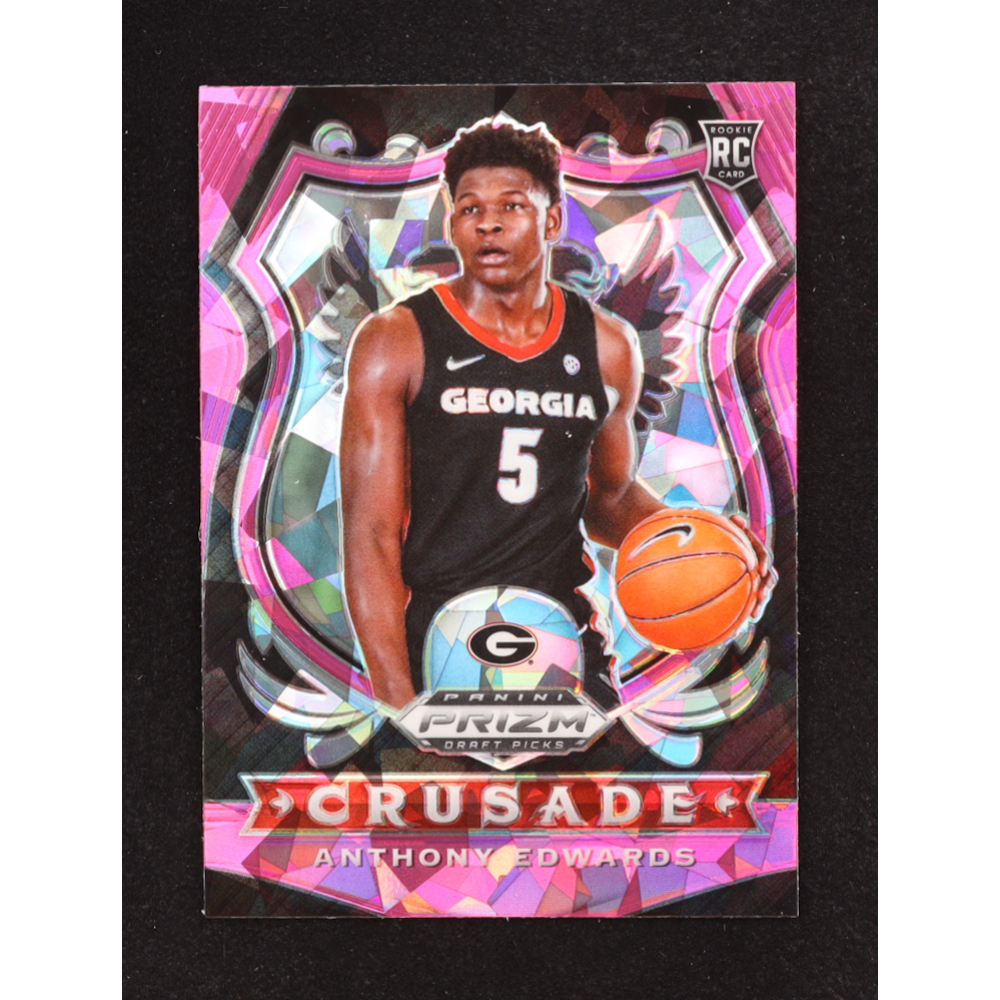 Anthony Edwards 2020-21 Panini Prizm Draft Picks Prizms Pink Ice #81 CR RC at PristineAuction.com