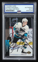 Sandis Ozolinsh Signed 1994-95 Upper Deck #490 (PSA Authentic) at PristineAuction.com