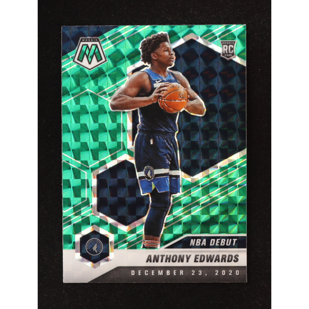 Anthony Edwards 2020-21 Panini Mosaic Mosaic Green #261 DEB RC at PristineAuction.com
