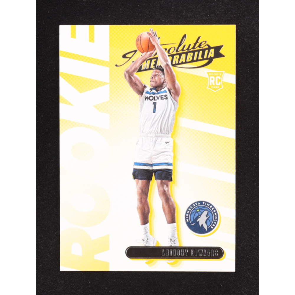Anthony Edwards 2020-21 Absolute Memorabilia Rookies Yellow #1 RC at PristineAuction.com