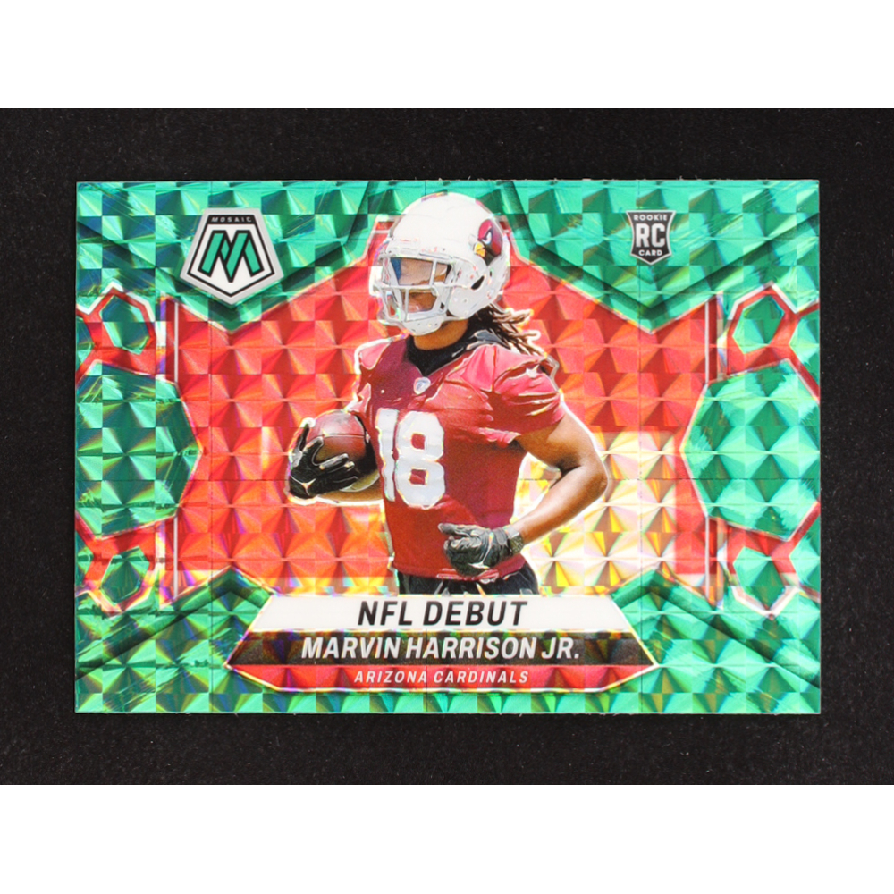 Marvin Harrison Jr. 2024 Panini Mosaic Mosaic Green #283 DEB RC at PristineAuction.com