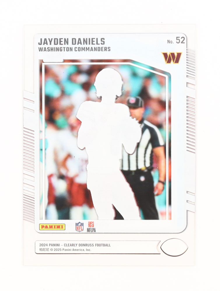 Jayden Daniels 2024 Clearly Donruss #52 RR RC at PristineAuction.com Jayden Daniels 2024 Clearly Donruss #52 RR RC at PristineAuction.com