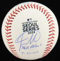 Jackson Merrill Signed OML 2024 Seoul Series Logo Baseball Inscribed "MLB Debut 7-20-24" (Beckett) at PristineAuction.com