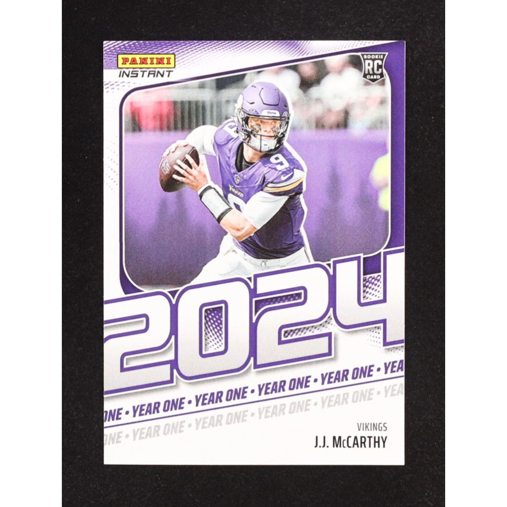 J.J. McCarthy 2024 Panini Instant Year One #YO7 RC at PristineAuction.com
