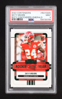 Skyy Moore 2022 Panini Contenders Rookie of the Year Contenders Emerald #10 RC (PSA 9) at PristineAuction.com