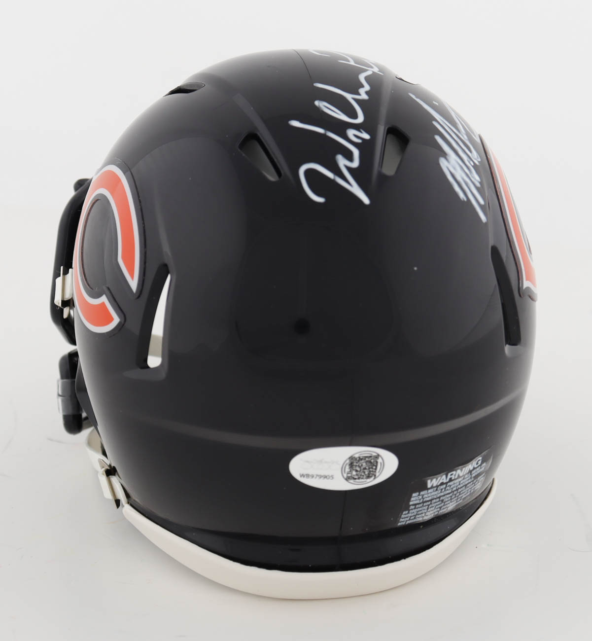 Mike Singletary & William Perry Signed Bears Speed Mini Helmet (JSA) at PristineAuction.com Mike Singletary & William Perry Signed Bears Speed Mini Helmet (JSA) at PristineAuction.com