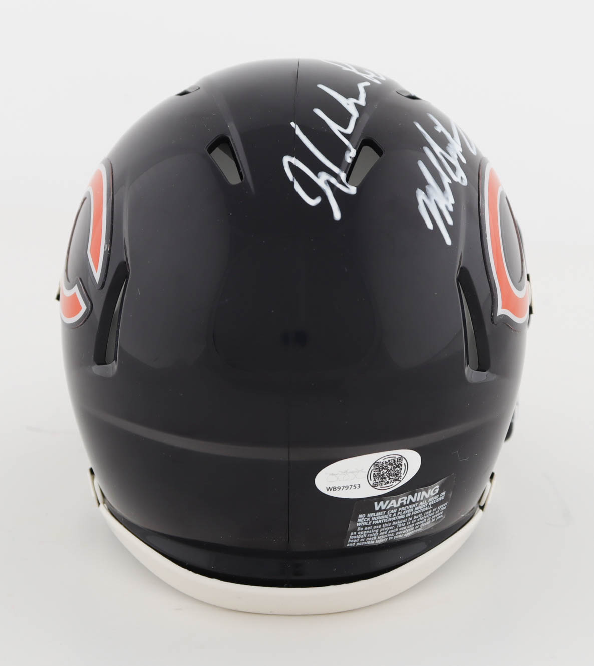 Mike Singletary & William Perry Signed Bears Speed Mini Helmet (JSA) at PristineAuction.com Mike Singletary & William Perry Signed Bears Speed Mini Helmet (JSA) at PristineAuction.com