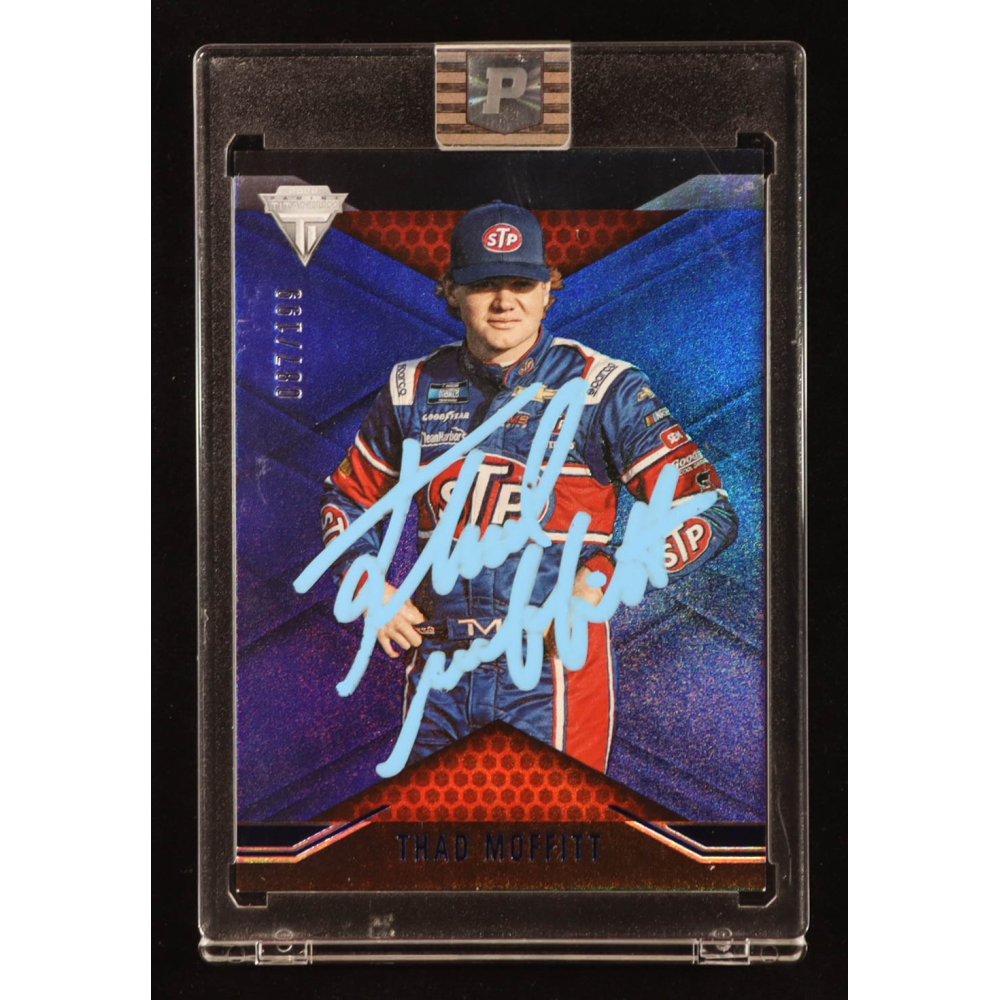 Thad Moffitt Signed 2022 Panini Chronicles Titanium Blue #14 #/199 (PA) at PristineAuction.com