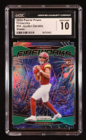 Jayden Daniels 2024 Panini Prizm Fireworks Prizms Green #24 RC (CGC 10) at PristineAuction.com