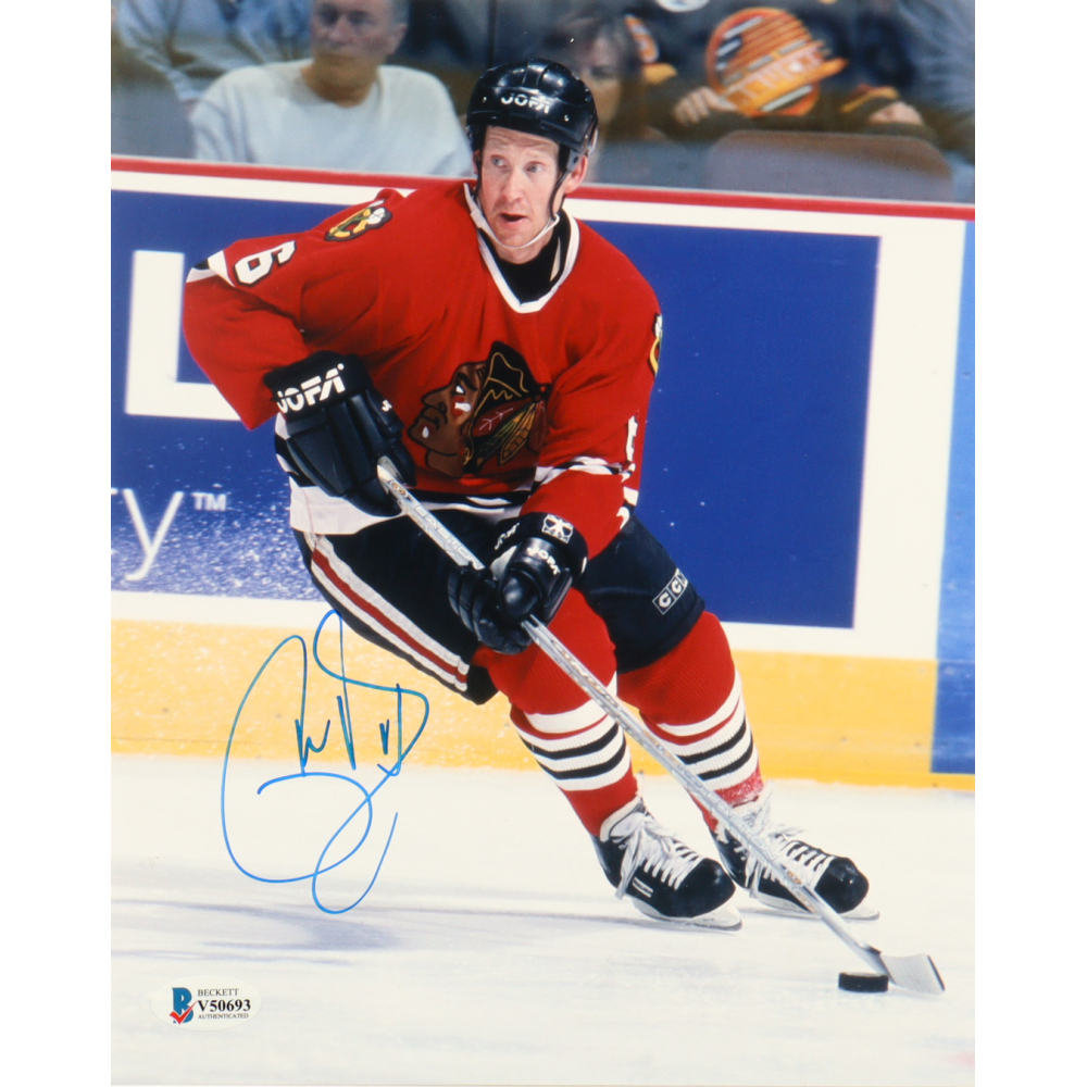 Phil Housley Signed Blackhawks 8x10 Photo (Beckett) at PristineAuction.com