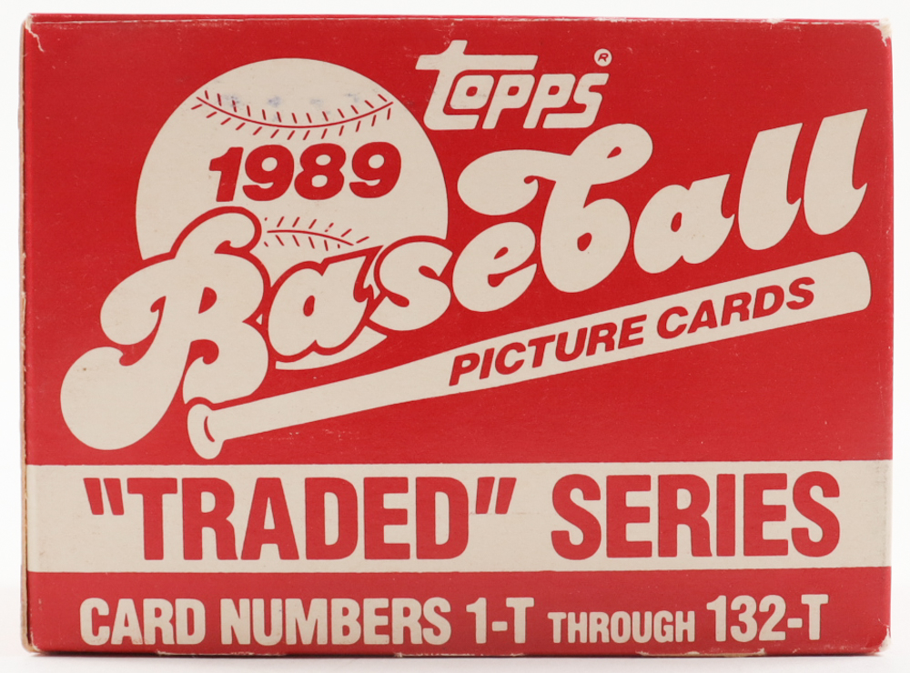 1989 Topps Traded Baseball Complete Set of (132) Cards with Ken Griffey Jr. #41T RC, Randy Johnson #57T, Kenny Rogers #104T RC, Nolan Ryan #106T