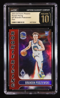 Brandin Podziemski 2023-24 Panini Phoenix Rookie Rising Red #25 RC #18/125 (CGC 10 | Pristine Black Label) at PristineAuction.com