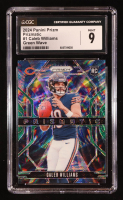 Caleb Williams 2024 Panini Prizm Prizmatic Prizms Green Wave #1 RC (CGC 9) at PristineAuction.com